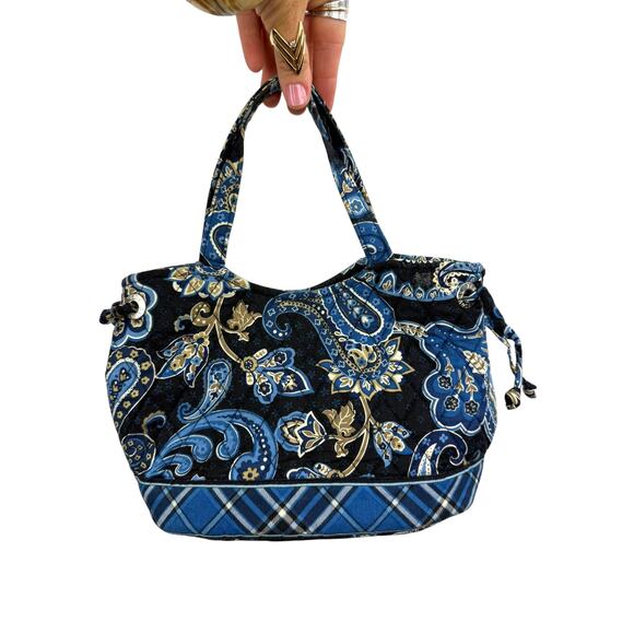 Vera Bradley Handbags - Vintage 90's VERA BRADLEY mini blue cotton paisley bag